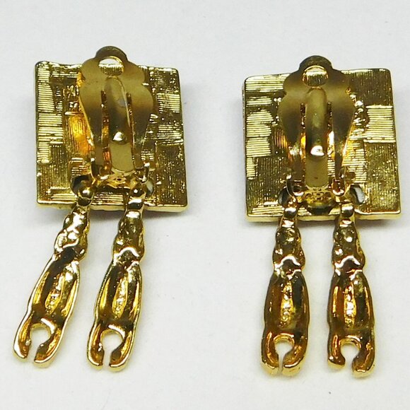 Rare, Salvador Teran Aztec Clip On Earrings in Excellent Condition - Picture 4 of 4